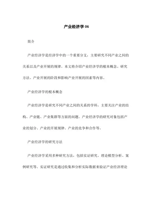 产业经济学06