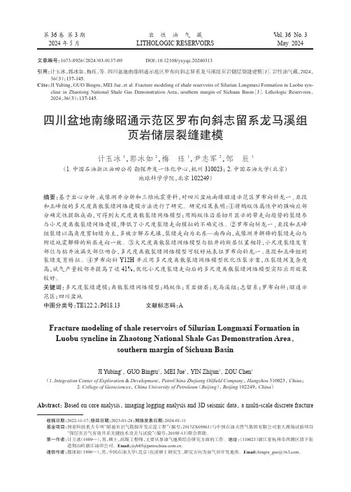四川盆地南缘昭通示范区罗布向斜志留系龙马溪组页岩储层裂缝建模