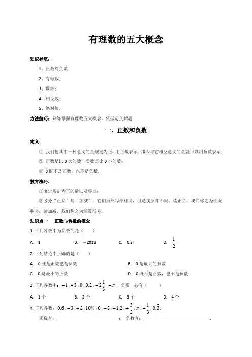 有理数专题讲解及其训练