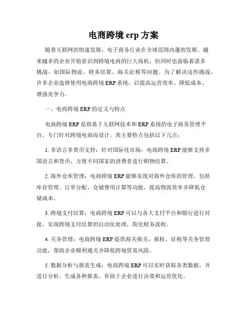 电商跨境erp方案