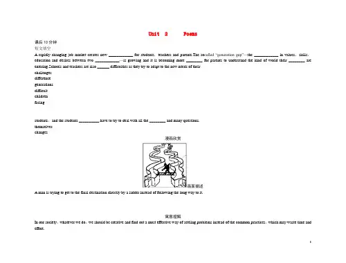 高考英语 Unit 2Poems(练案+学案) 新人教版选修6