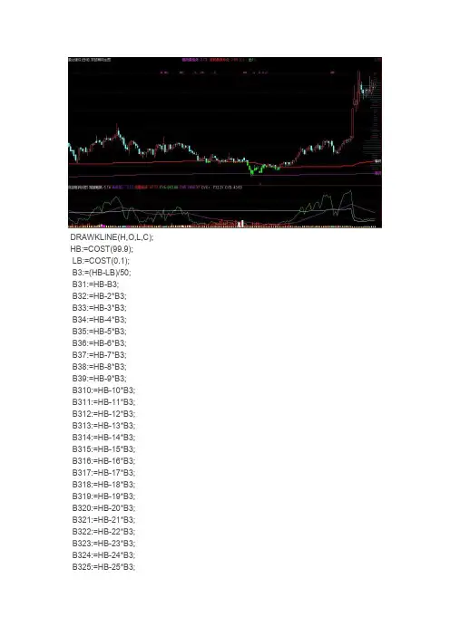 通达信指标公式源码 通达信筹码一线主图 筹码幅图 无未来 源码
