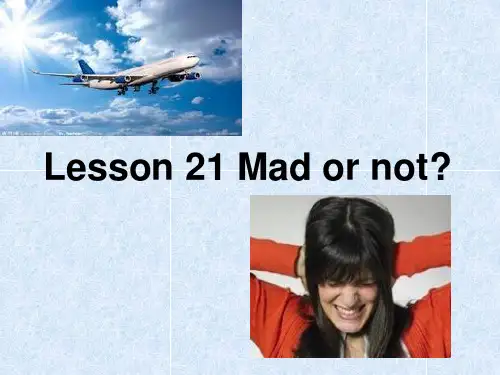 新概念2册Lesson 21 Mad or not课件