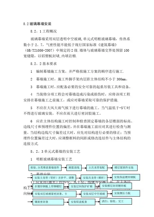 玻璃幕墙施工方案