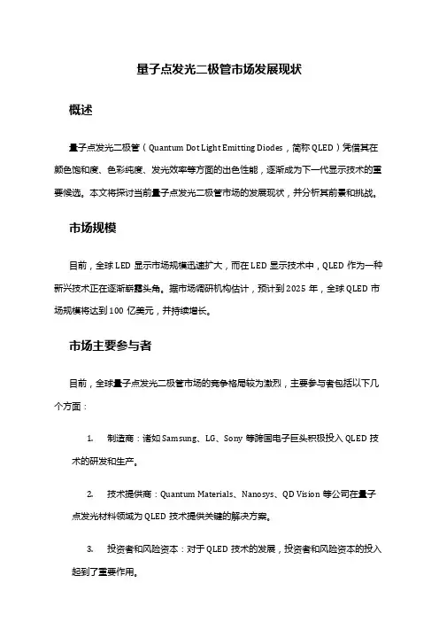 2024年量子点发光二极管市场发展现状