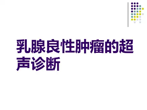 乳腺良性肿瘤的超声诊断 ppt课件