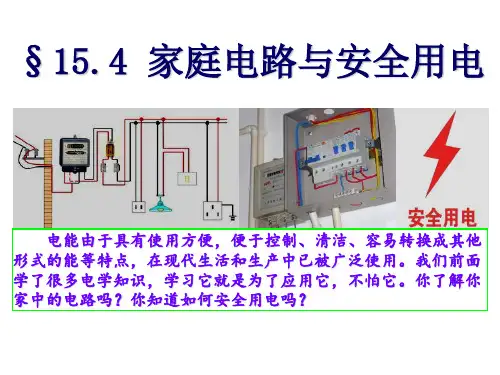 家庭电路与安全用电  