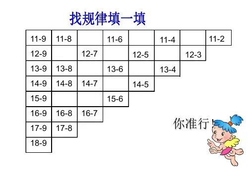 整理20以内的退位减法表参考ppt课件