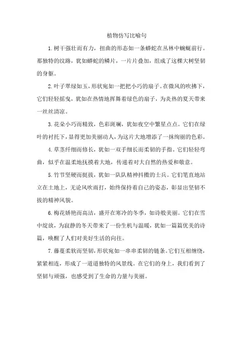 植物仿写比喻句