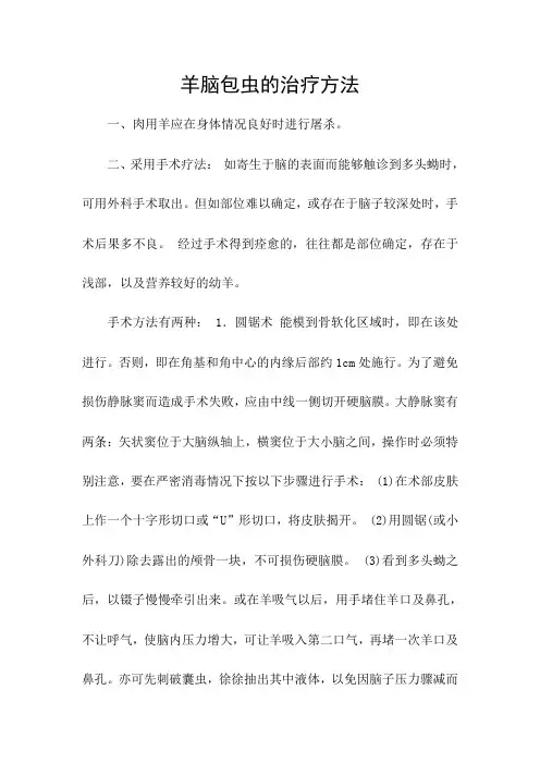 羊脑包虫的治疗方法