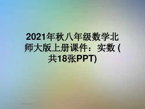 2021年秋八年级数学北师大版上册课件：实数 (共18张PPT)