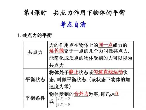 2第4课时  共点力作用下物体的平衡