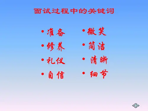 大学生就业指导课件面试