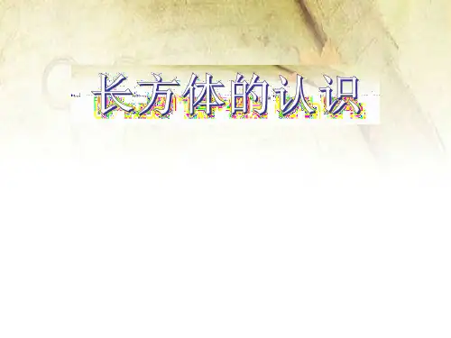 人教新课标五年级下册数学《长方体的认识》说课课件 (共13张PPT)
