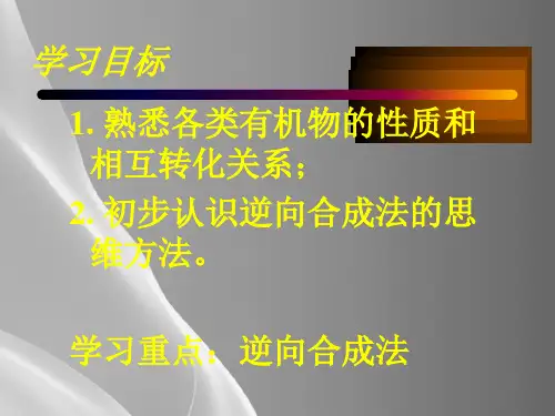 人教版化学选修五第三章第四节有机合成品质课件PPT