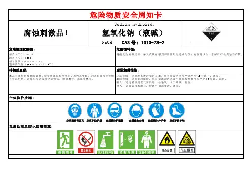 液碱安全周知卡