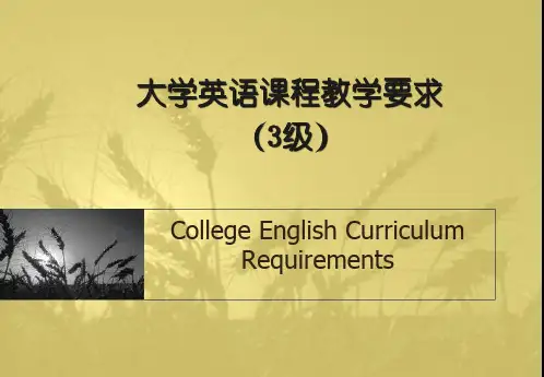 大学英语课程教学要求(3级)-2011-2