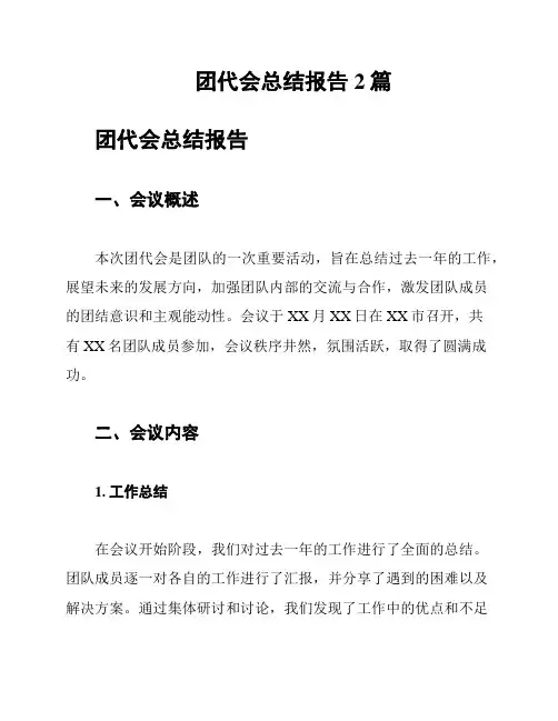 团代会总结报告2篇