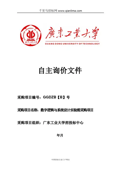 数字逻辑与系统设计实验箱采购项目自主询价招投标书范本