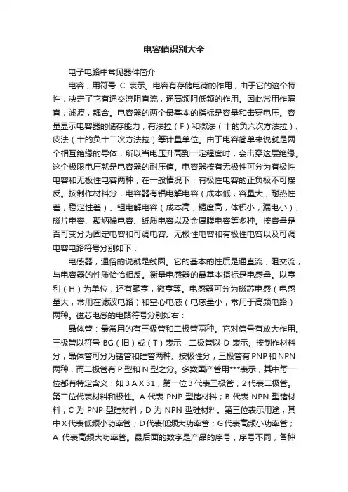 电容值识别大全