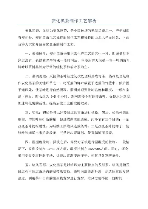安化黑茶制作工艺解析