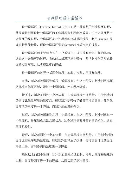 制冷原理逆卡诺循环