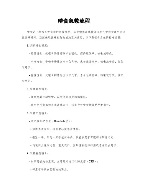 噎食急救流程