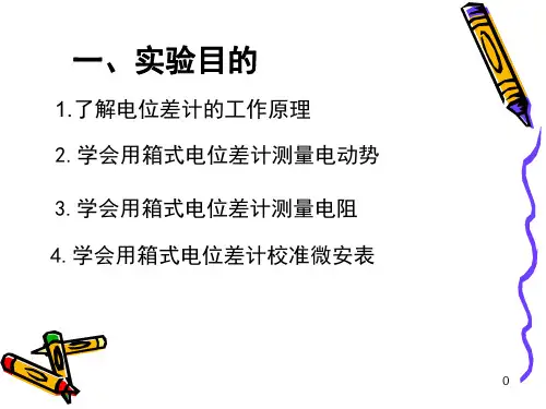 电位差计的使用与电表的校准