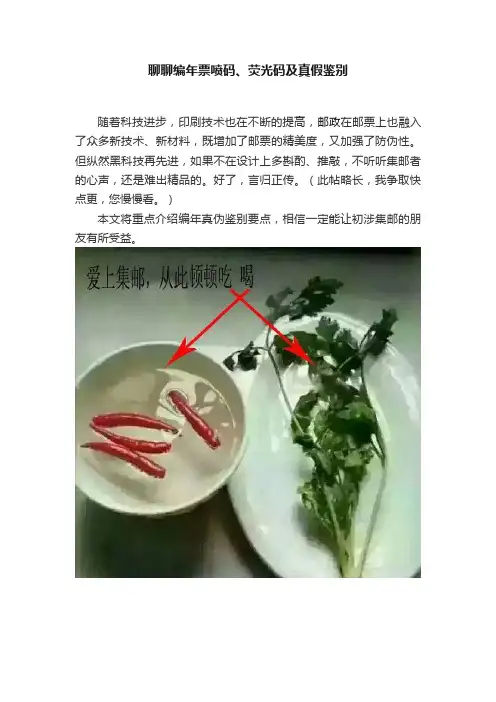 聊聊编年票喷码、荧光码及真假鉴别