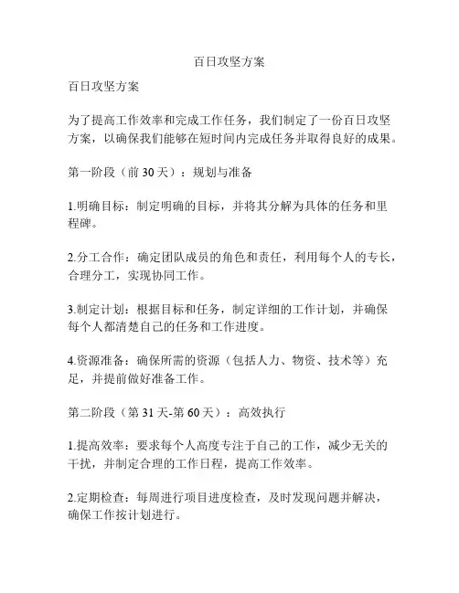 百日攻坚方案