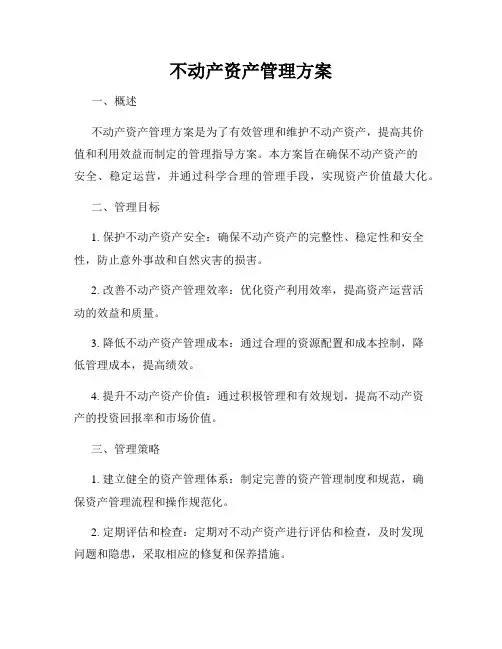 不动产资产管理方案