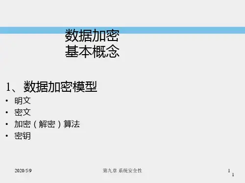 数据加密基本概念