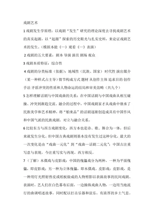 戏剧艺术十五讲