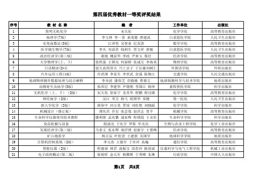 吉林大学优秀教材获奖名单