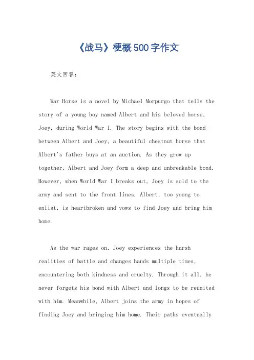 《战马》梗概500字作文