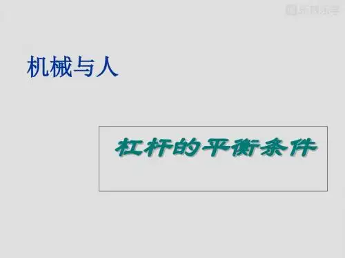沪科版物理八年级全册101科学探究：杠杆的平衡条件课件