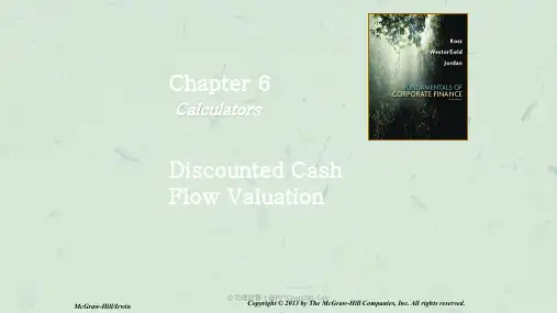公司理财第十版PPTChap006-Calc课件