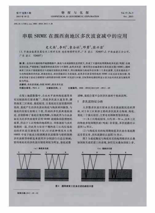 串联SRME在涠西南地区多次波衰减中的应用