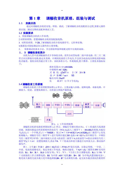电子工艺-调幅收音机原理、组装与调试