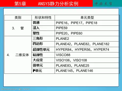 ANSYS静力分析应用实例(详细)