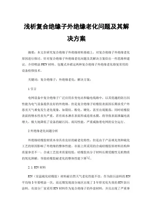 浅析复合绝缘子外绝缘老化问题及其解决方案