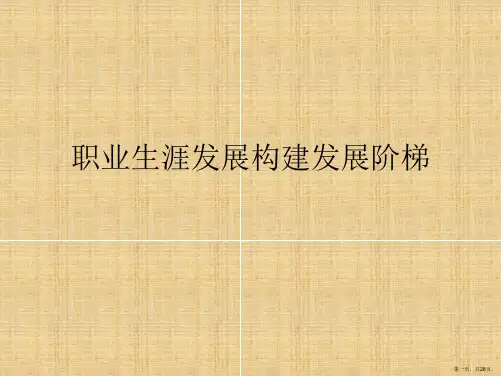 职业生涯发展构建发展阶梯