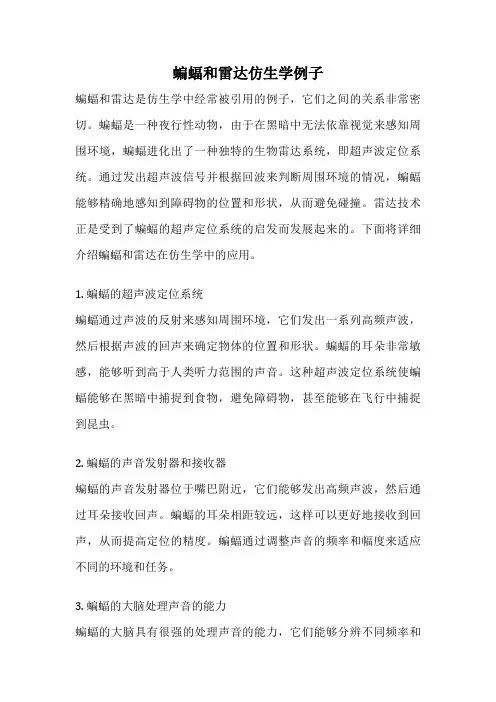 蝙蝠和雷达仿生学例子
