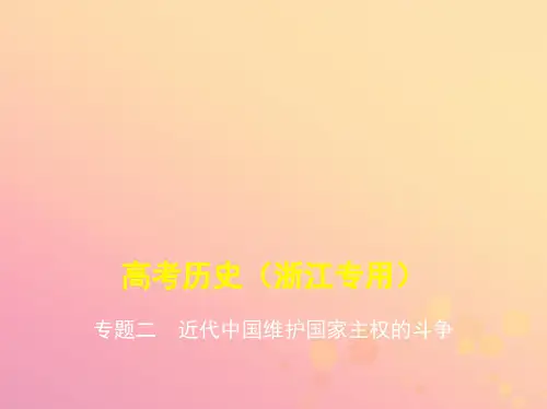 (浙江专版)高考历史一轮总复习专题二近代中国维护国家主权的斗争课件