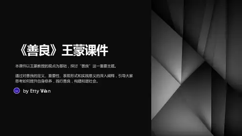《善良》王蒙课件