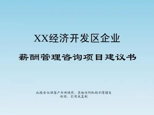 薪酬管理项目建议书