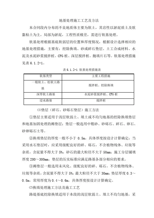 地基处理施工工艺及方法