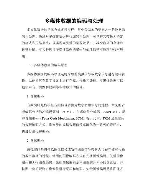 多媒体数据的编码与处理
