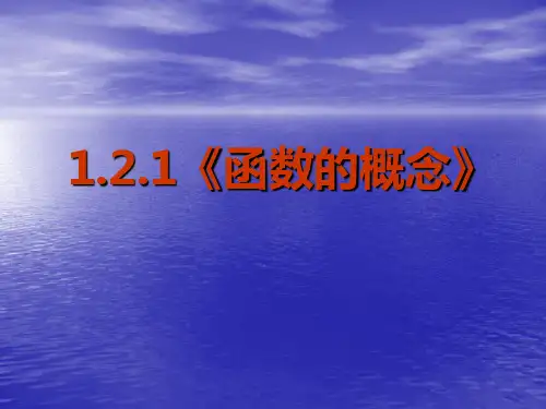 高中数学《函数的概念》ppt课件