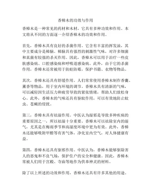 香樟木的功效与作用